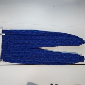 Aerie- Womens Bright Blue Pattern Lounge Wear Super Soft Pants Joggers Sz.M